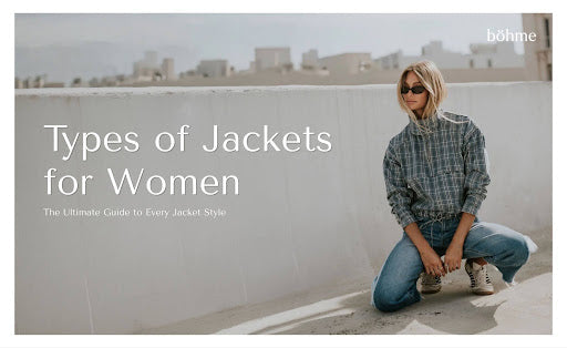 Woman wearing a plaid jacket with light blue jeans and white sneakers