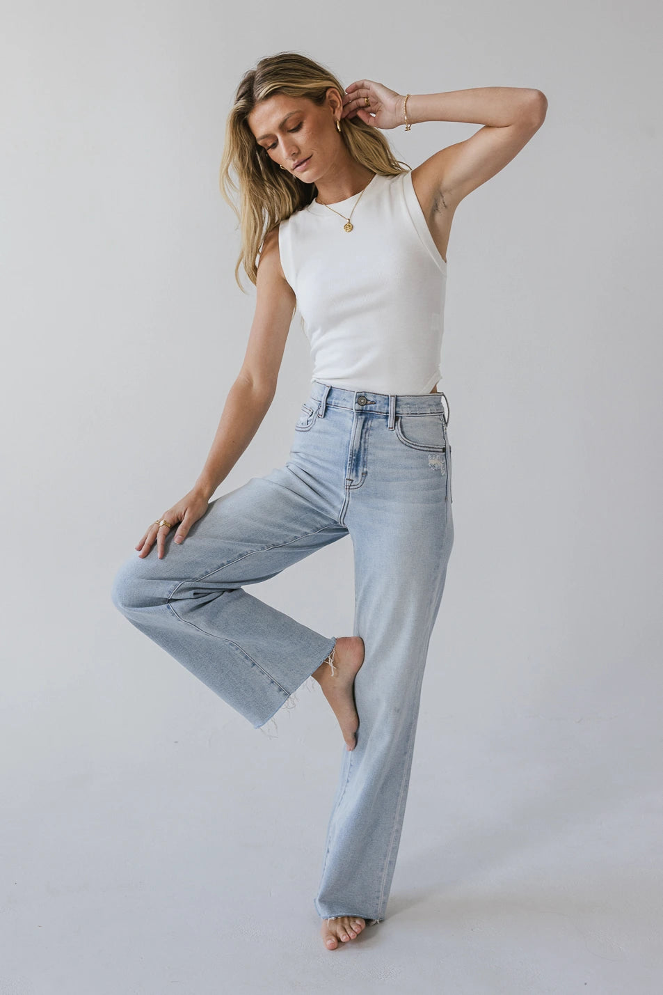 High rise dad jeans 