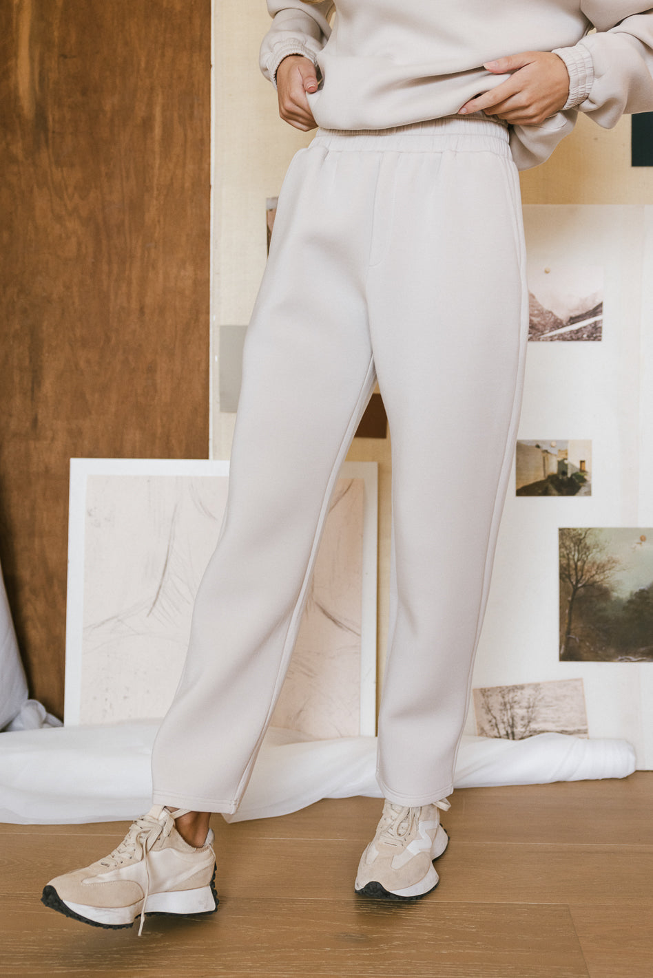 sweatpants in bone