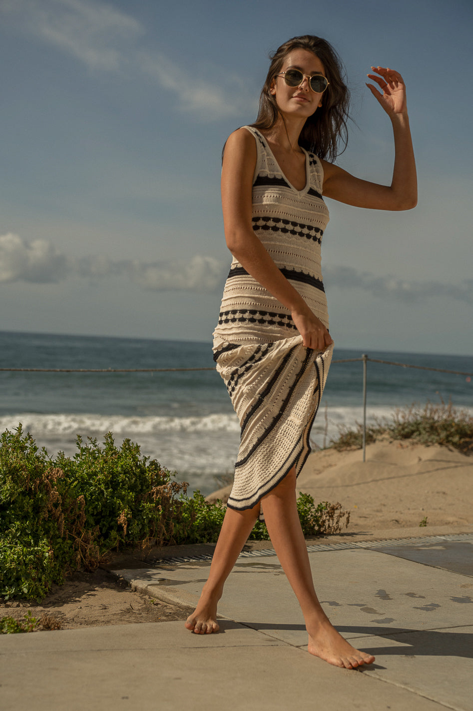 Knit crochet dress