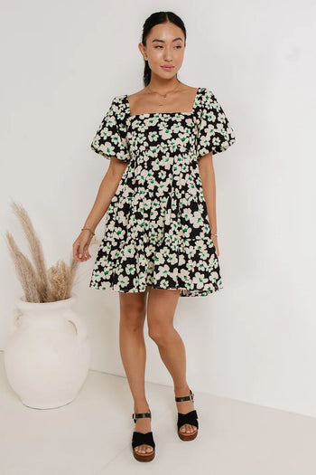 Flowered Mini Dress
