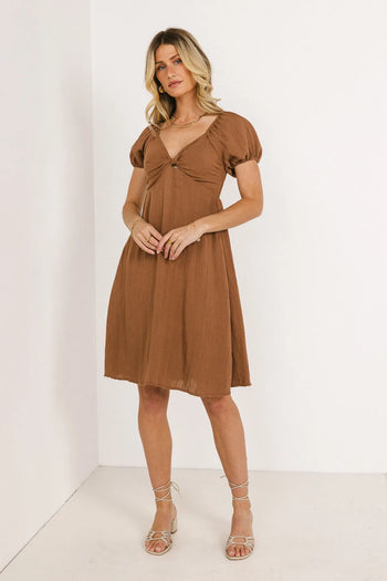 Mini dress in brown 