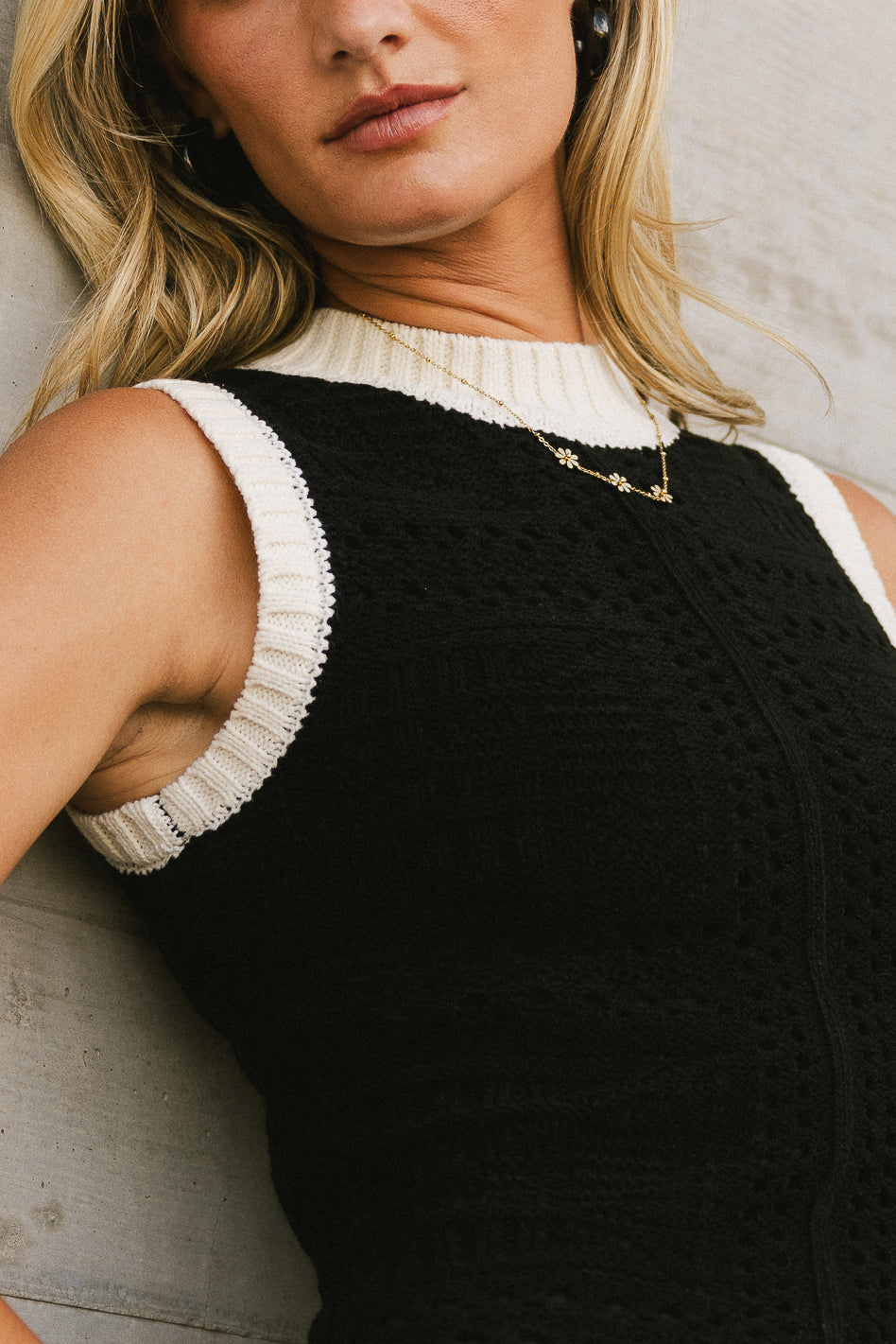 sleeveless knit dress