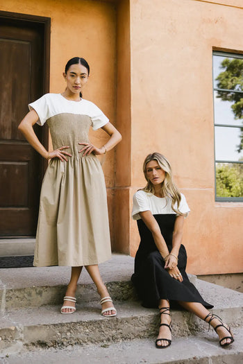 Midi taupe dress 