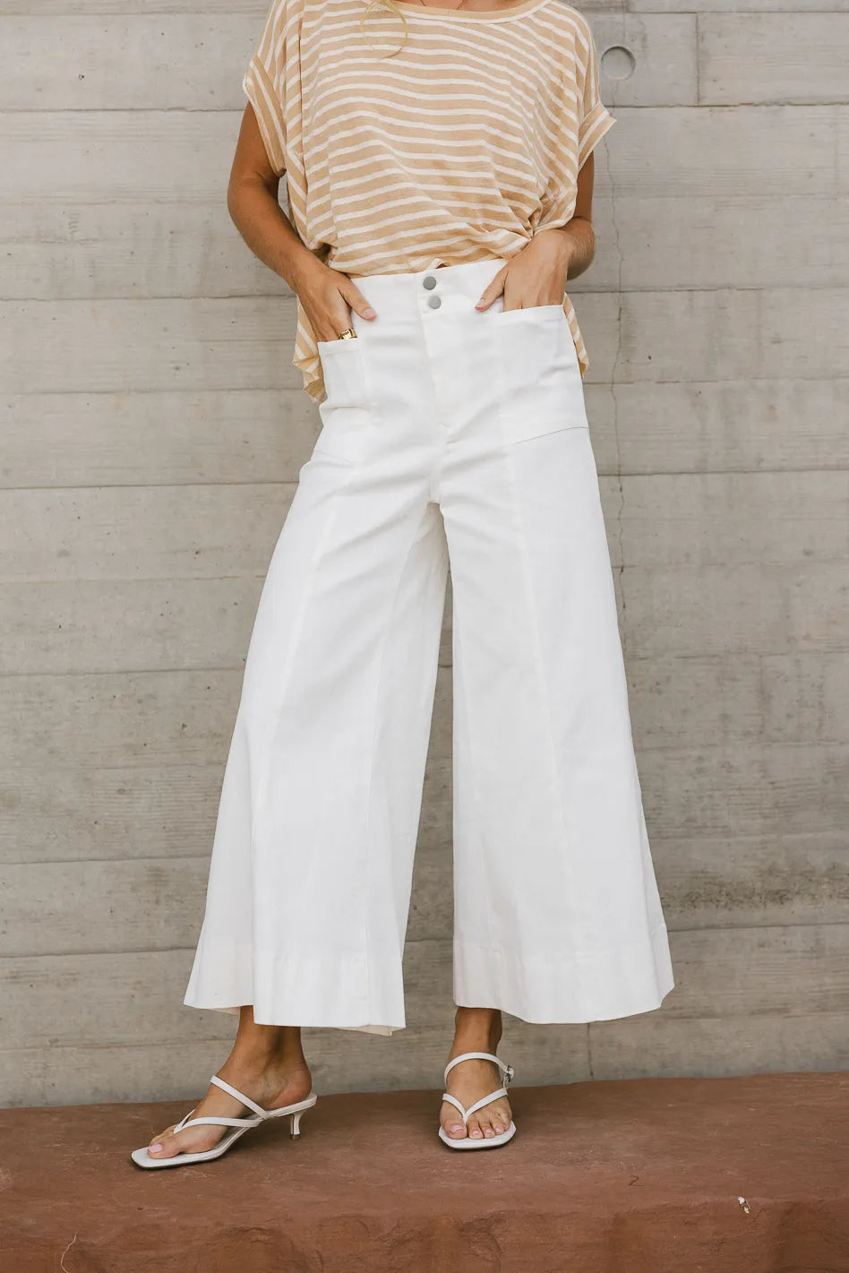 High rise wide leg pants 