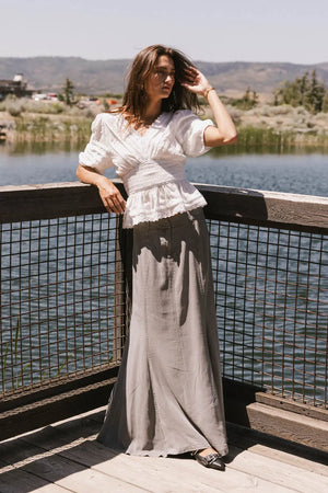 Sunny Maxi Skirt in Grey - FINAL SALE