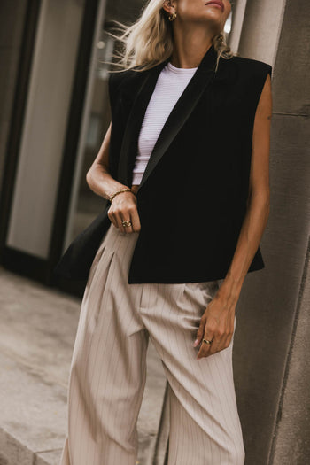 casual cropped vest