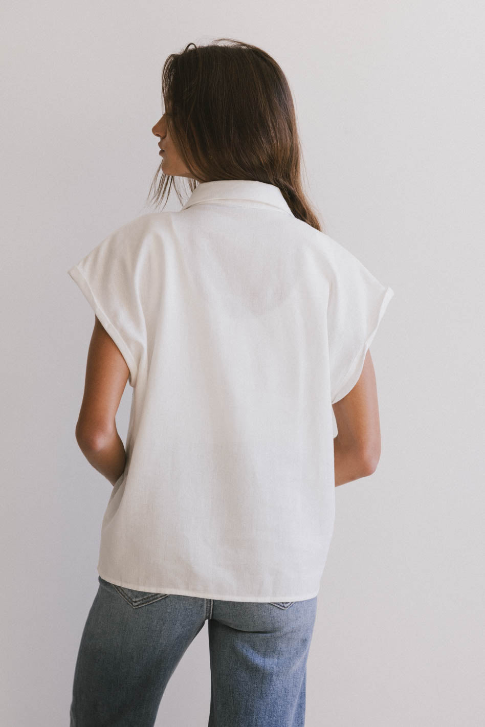 Elle Embroidered Button Up - FINAL SALE