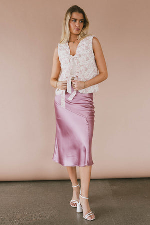 Zada Midi Skirt in Lavender - FINAL SALE