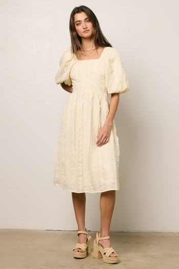 TEXTURED MIDI DRESS