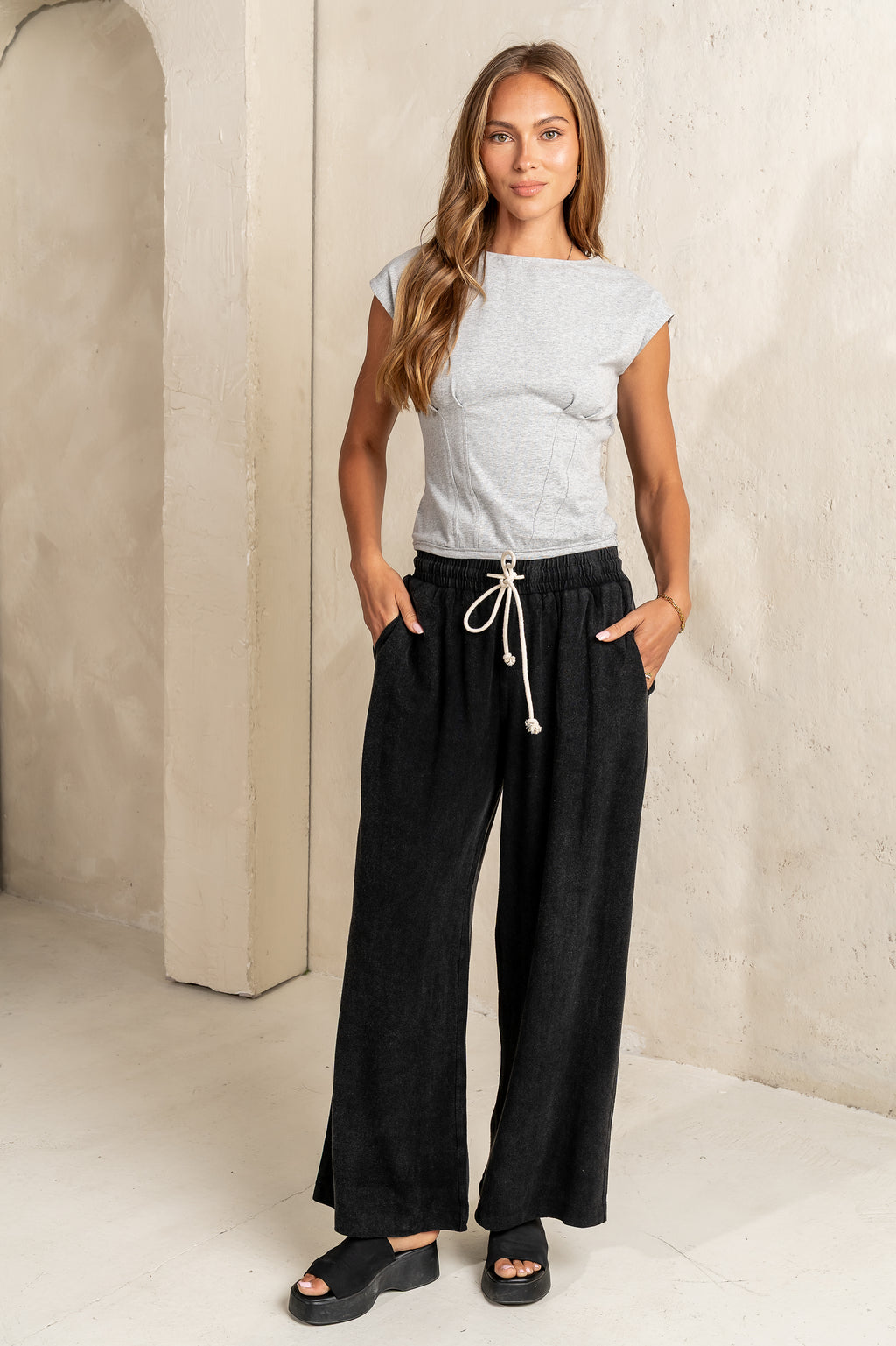 PLEATED CHEST TOP