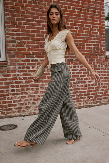 Wide Leg Pants in Olive