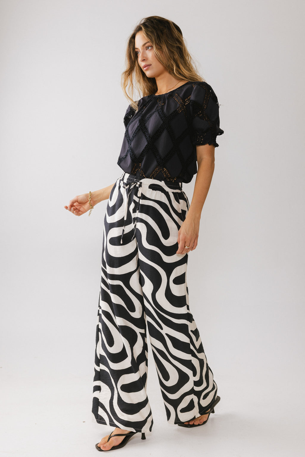 HIGH RISE ABSTRACT PANTS