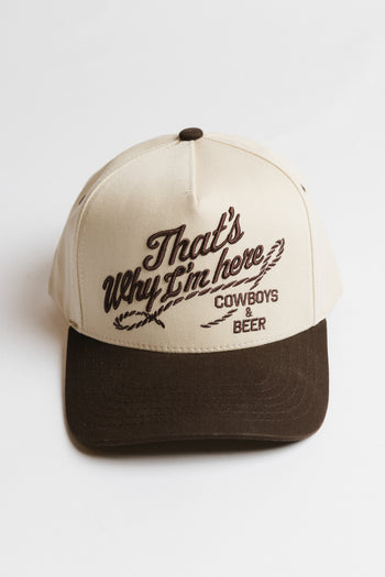 That's Why I'm Here Baseball Cap