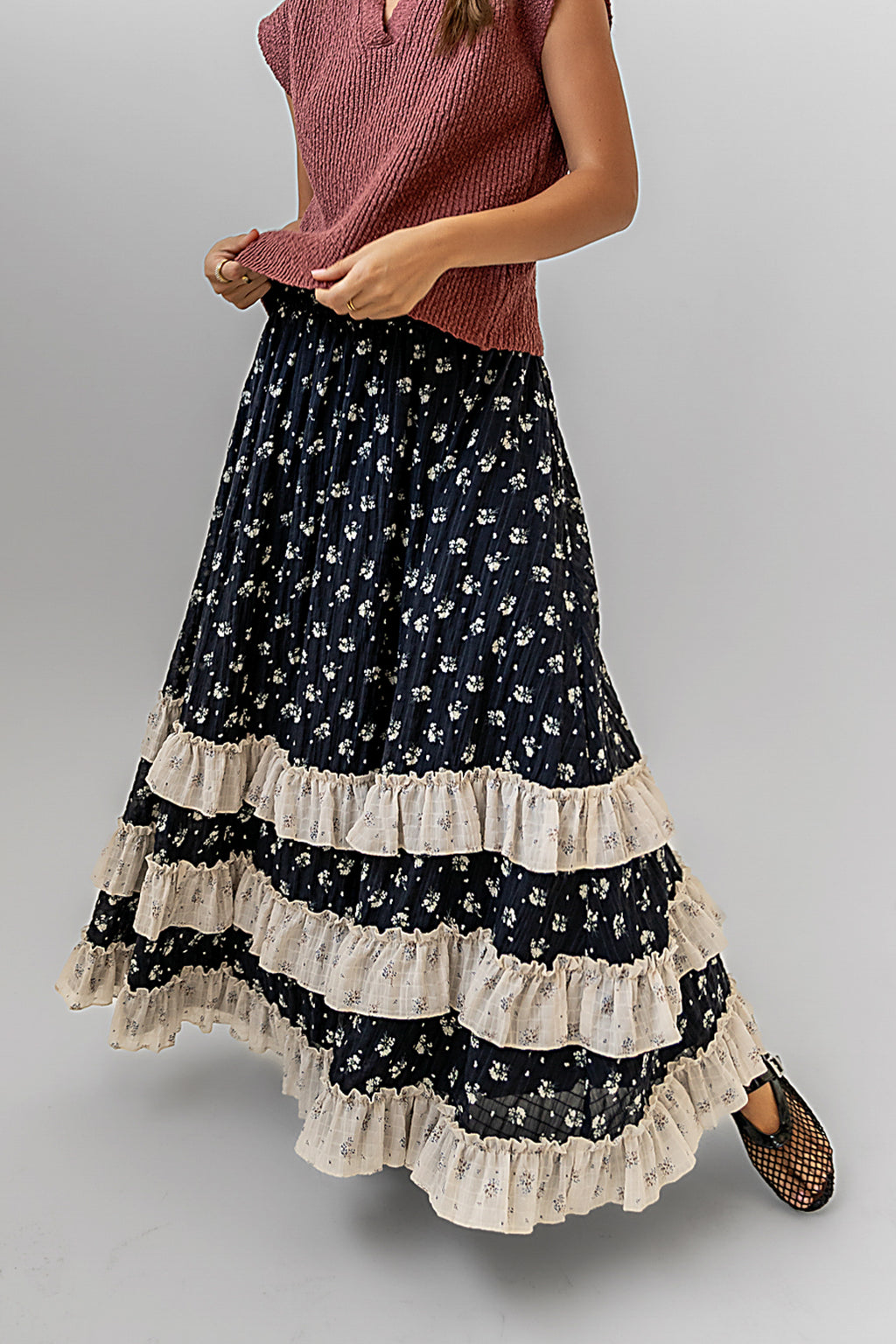 Floral Maxi Skirt