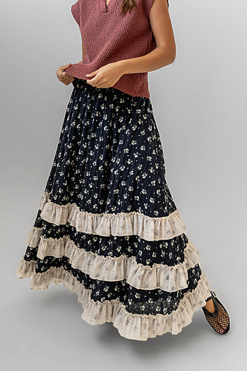 Floral Maxi Skirt