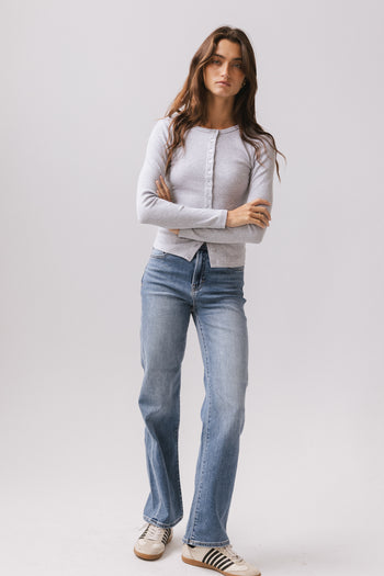 LONG SLEEVE GEY TOP
