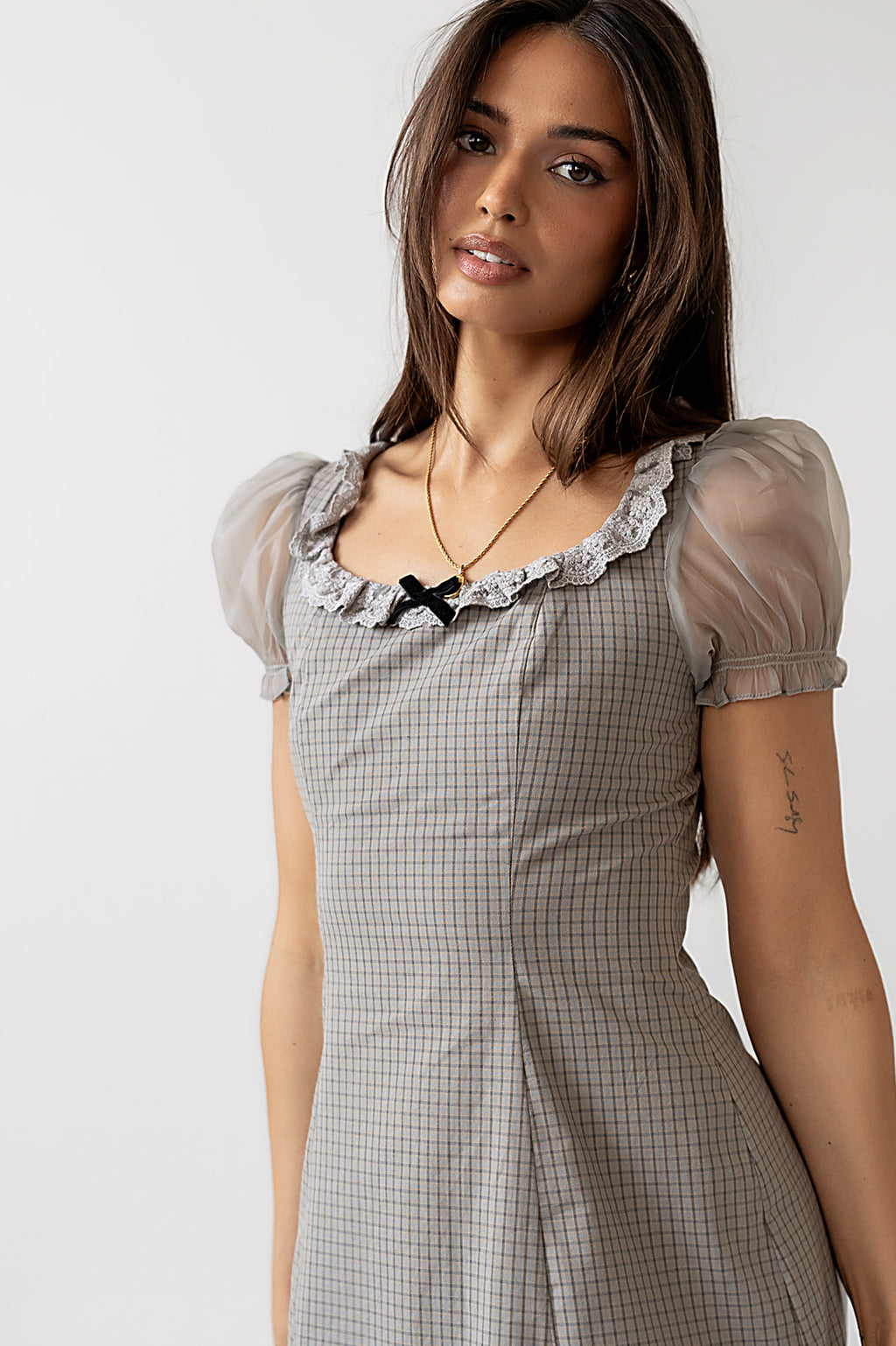 plaid mini dress