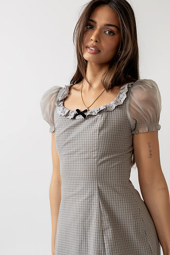 plaid mini dress