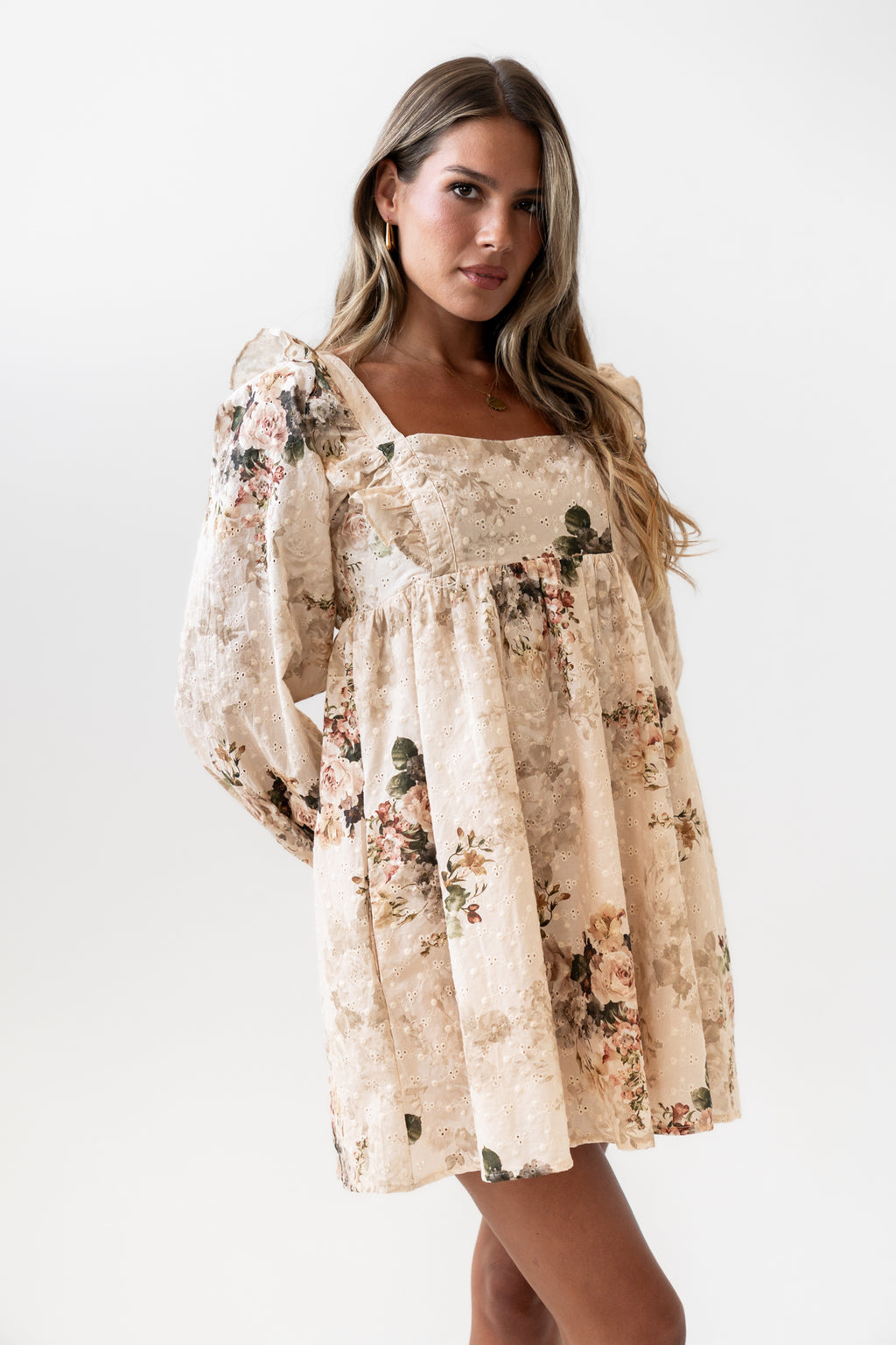  Floral Mini Dress