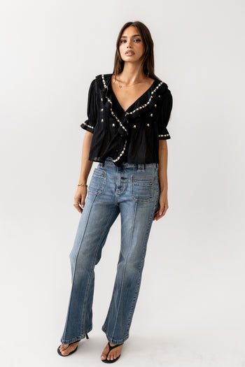 SHORT SEELVE BLOUSE
