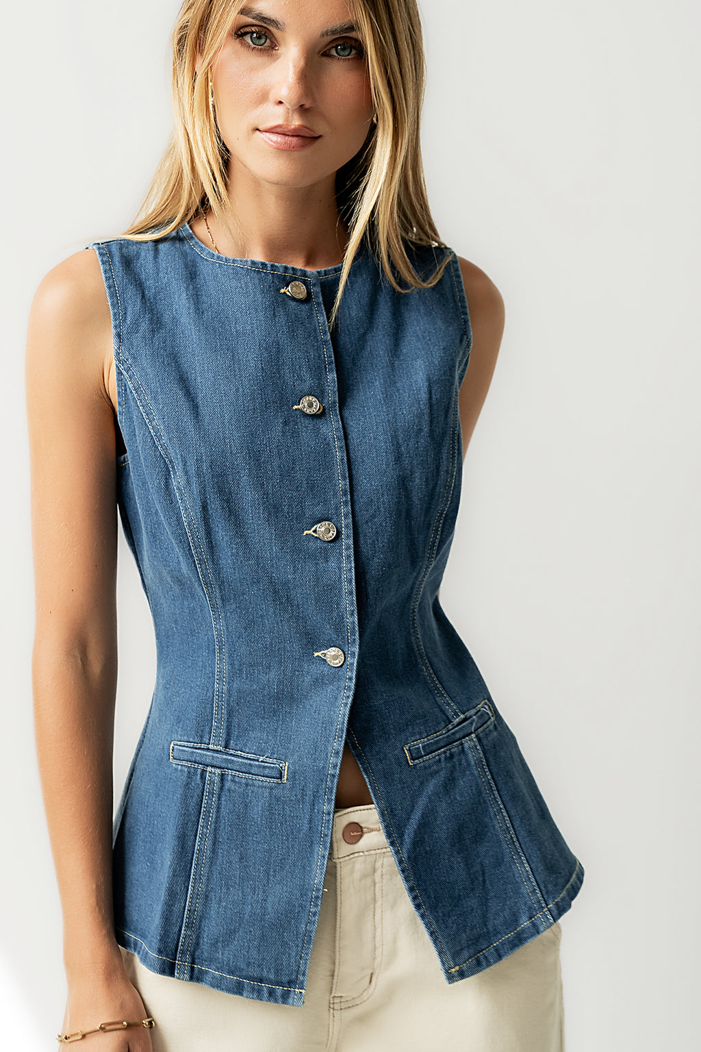 Hudson Denim Vest in Dark Wash - FINAL SALE