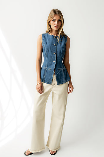 Hudson Denim Vest in Dark Wash - FINAL SALE