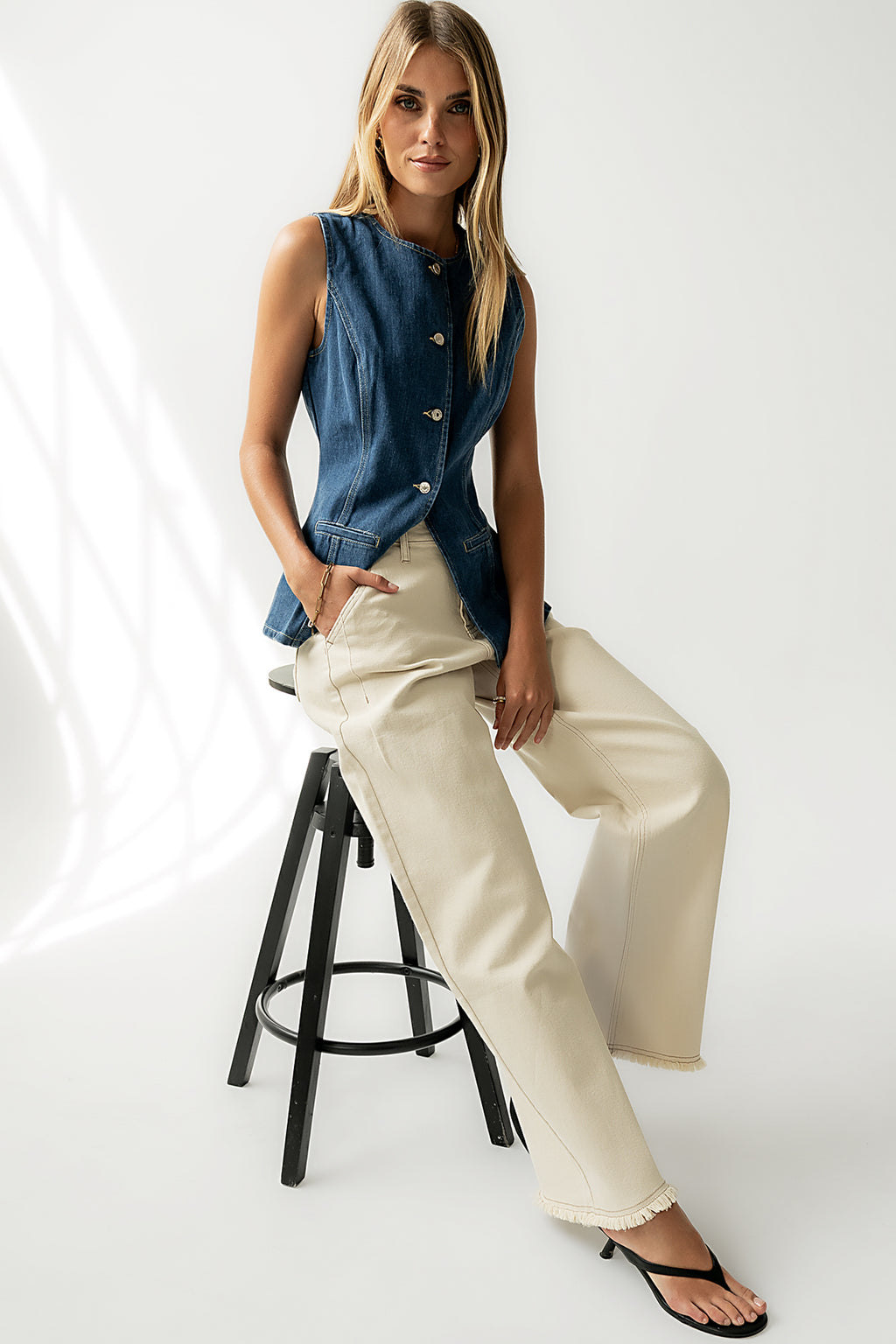 Hudson Denim Vest in Dark Wash - FINAL SALE