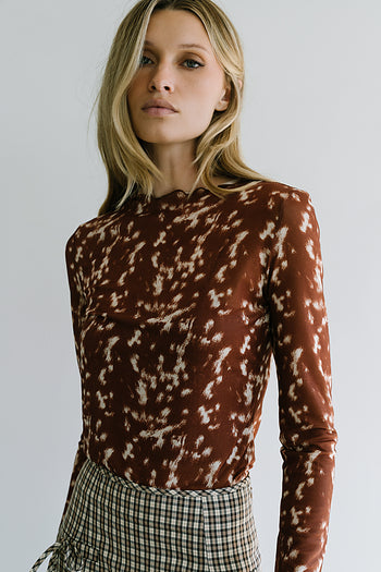 Kourtney Abstract Mesh Top - FINAL SALE