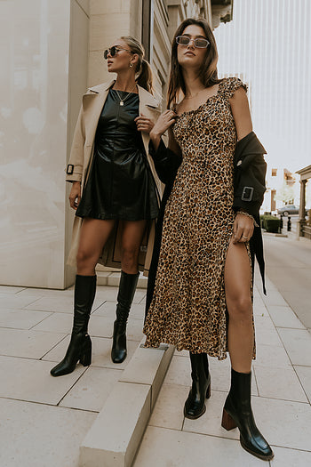 Xiomara Vegan Leather Mini Dress - FINAL SALE