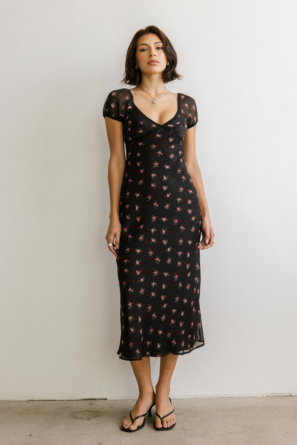 Cammie Floral Maxi Dress in Black - FINAL SALE
