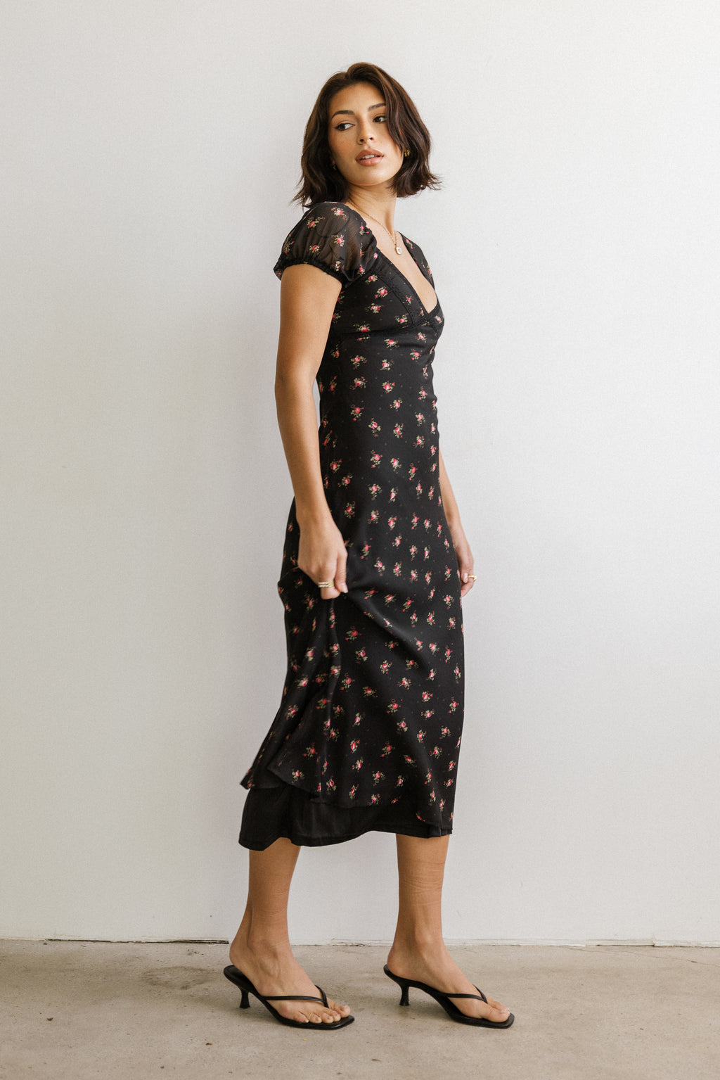 Cammie Floral Maxi Dress in Black - FINAL SALE