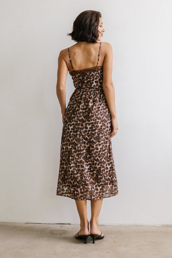 Janice Leopard Midi Dress - FINAL SALE