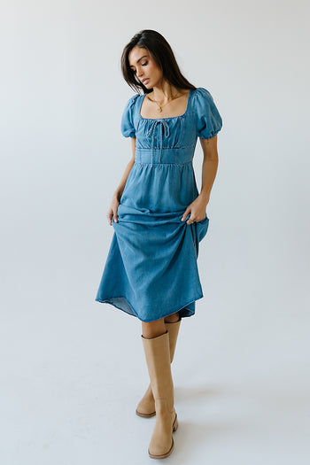 Candice Denim Midi Dress - FINAL SALE