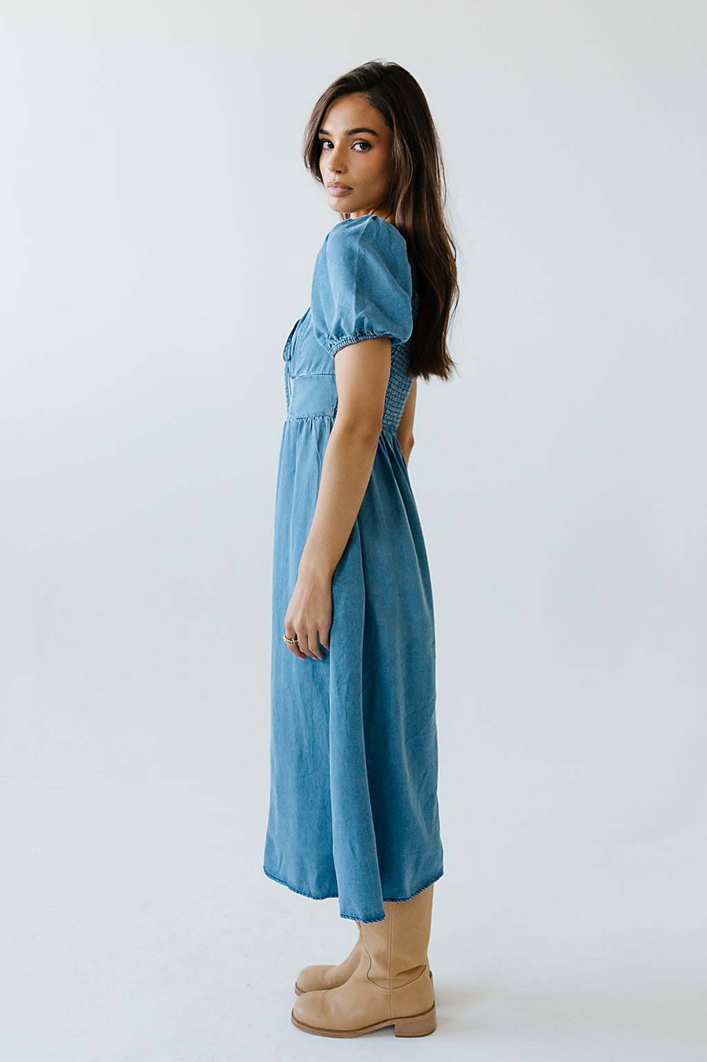 Candice Denim Midi Dress - FINAL SALE