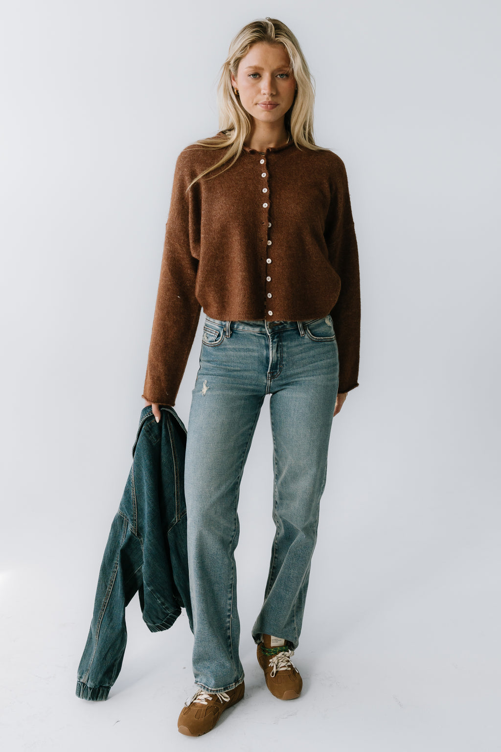 Maci Cardigan in Brown - FINAL SALE