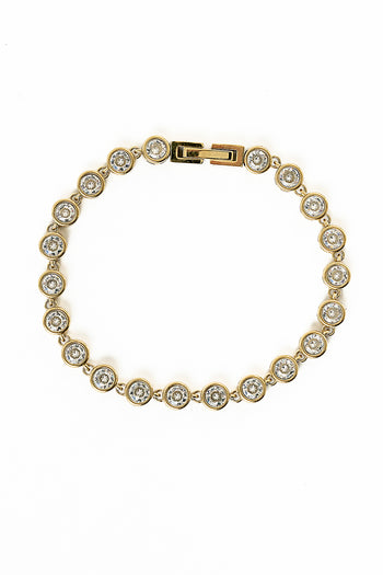 Georgie Rhinestone Bracelet in Gold