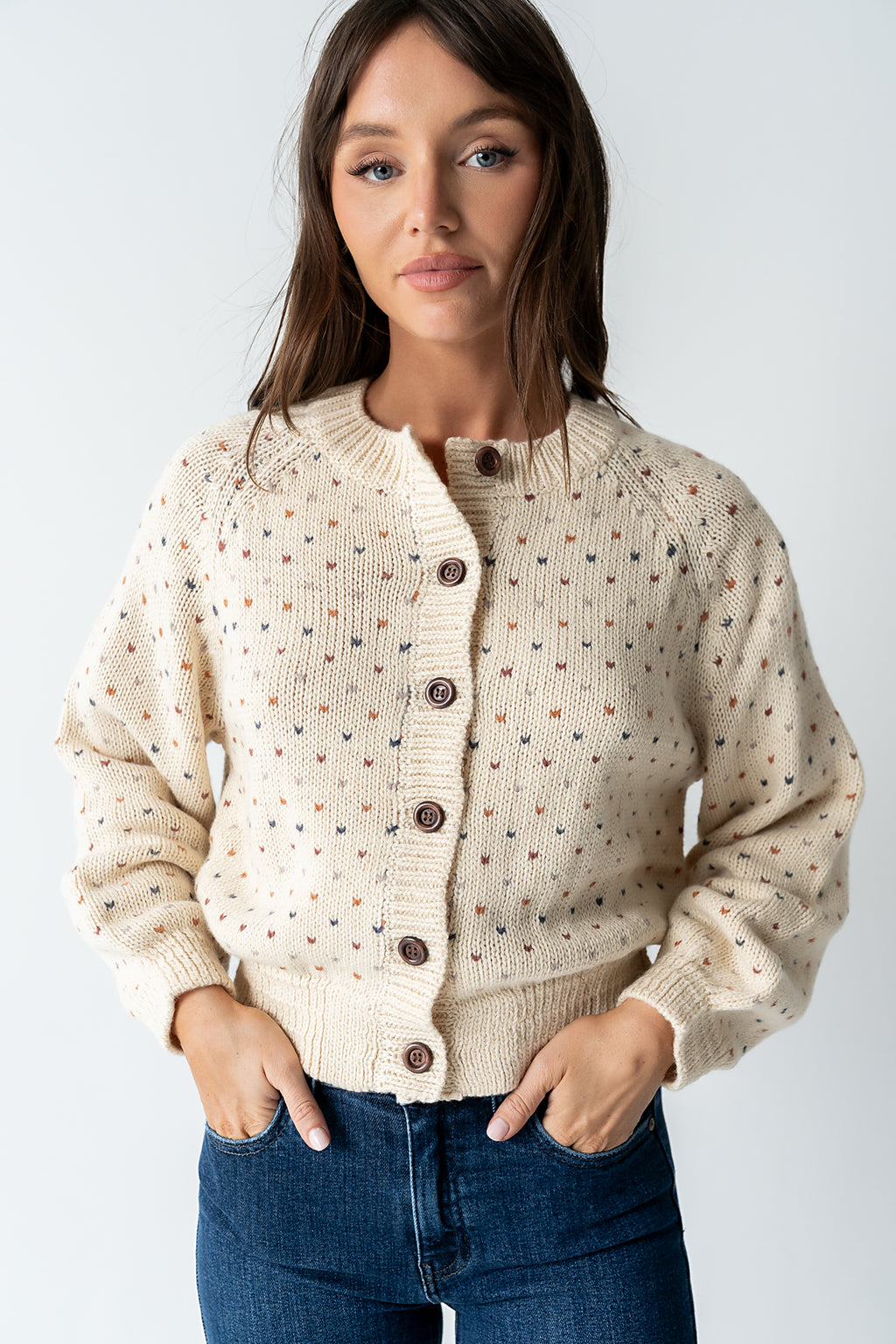 Sophie Knit Cardigan in Beige - FINAL SALE