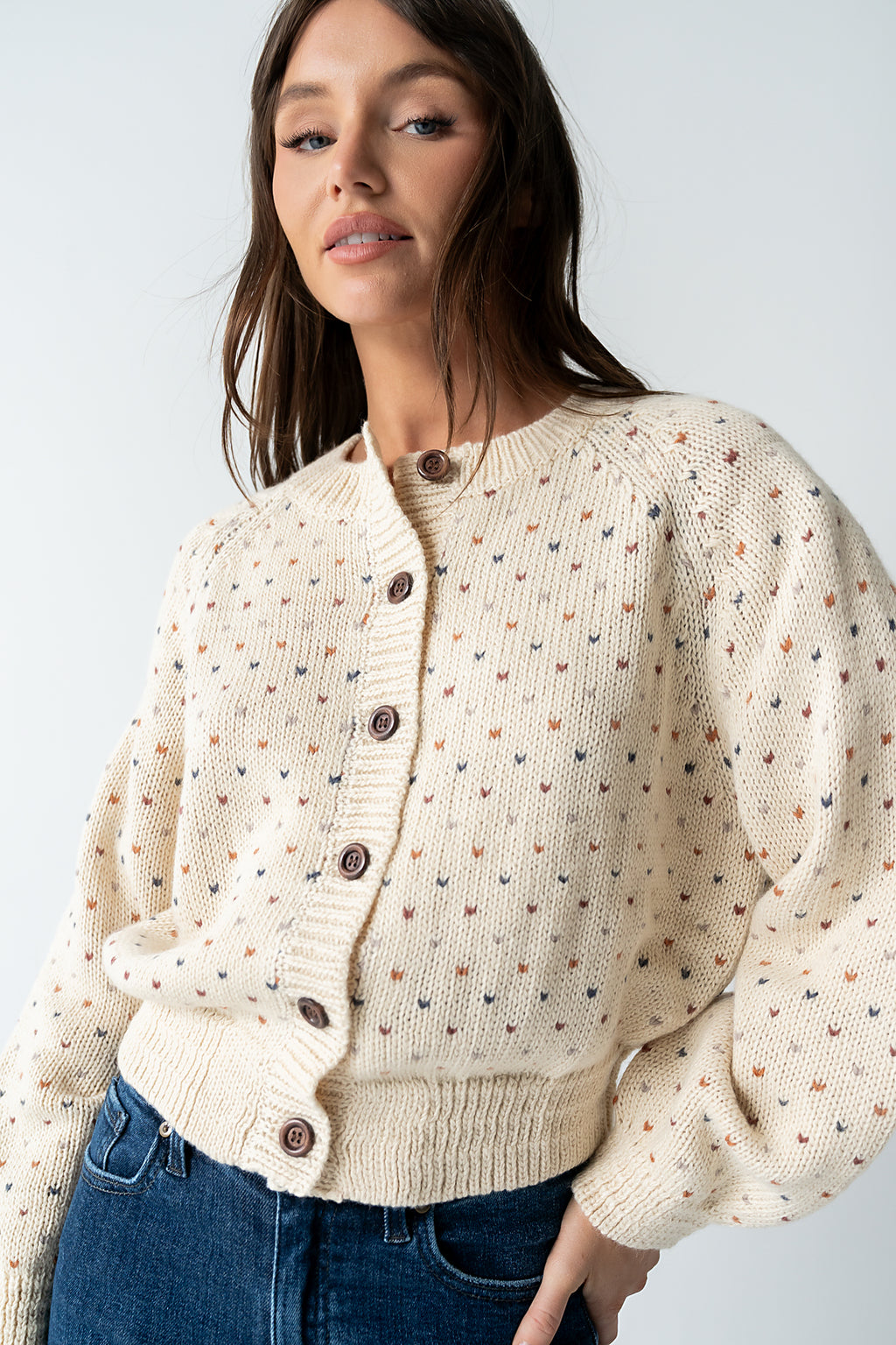 Sophie Knit Cardigan in Beige - FINAL SALE