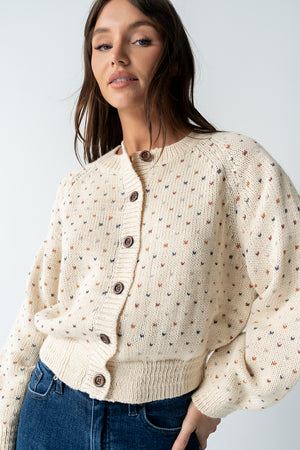Sophie Knit Cardigan in Beige - FINAL SALE