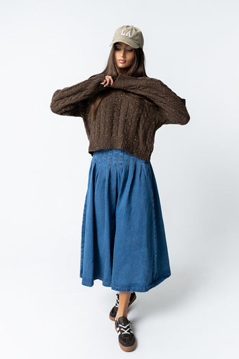 Lola Denim Midi Skirt - FINAL SALE