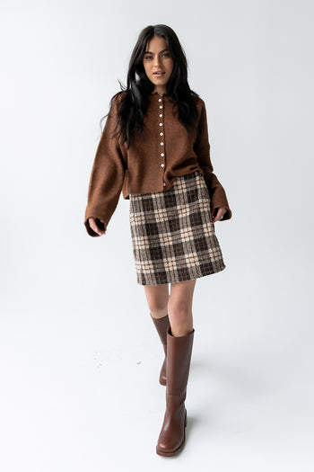 Maci Cardigan in Brown - FINAL SALE
