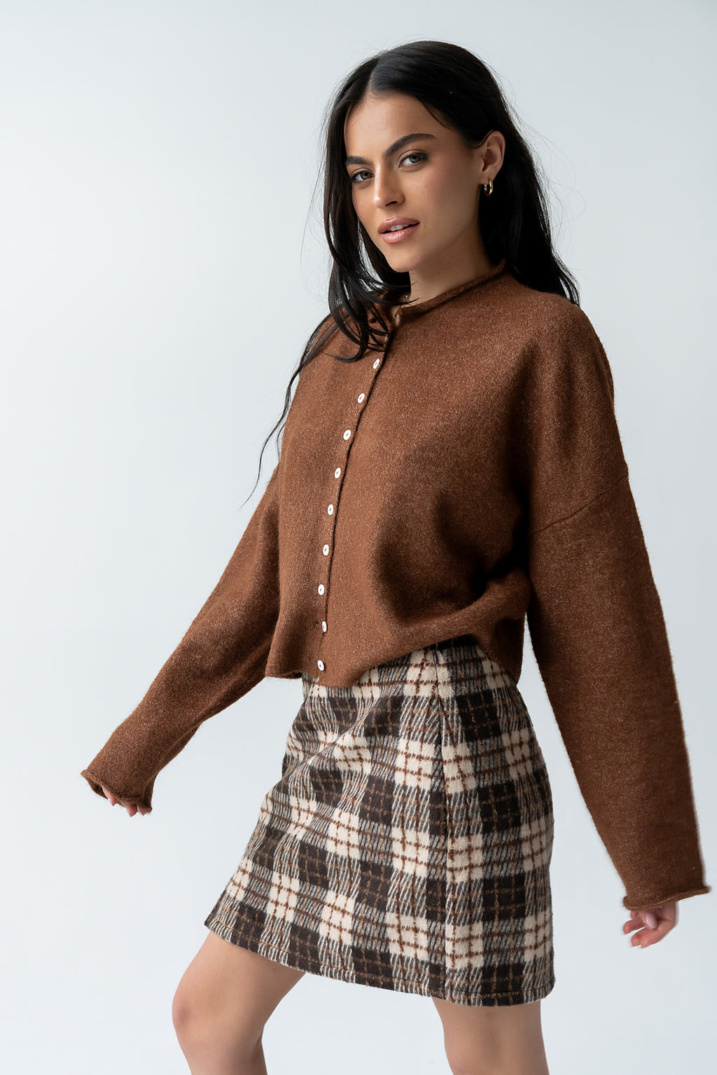 Maci Cardigan in Brown - FINAL SALE