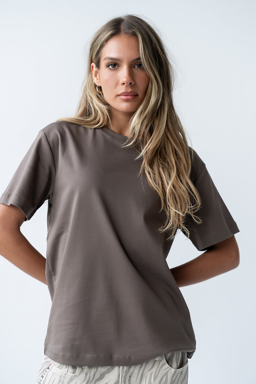 Chance Tee in Brown - FINAL SALE
