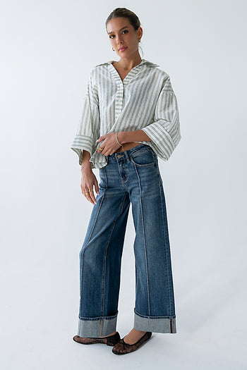 Ollie Striped Button Up