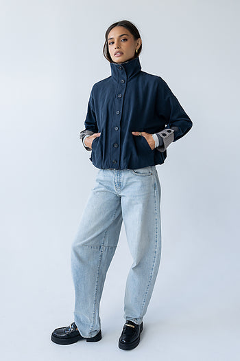 PREORDER - Colette Oversized Trench Jacket in Navy