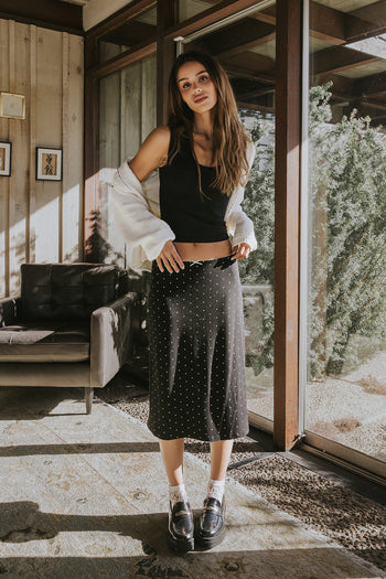 Jordyn Polka Dot Skirt in Black - FINAL SALE