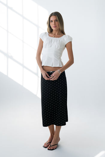 Jordyn Polka Dot Skirt in Black - FINAL SALE