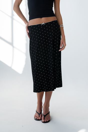 Jordyn Polka Dot Skirt in Black - FINAL SALE