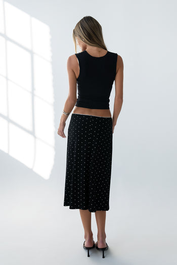 Jordyn Polka Dot Skirt in Black - FINAL SALE